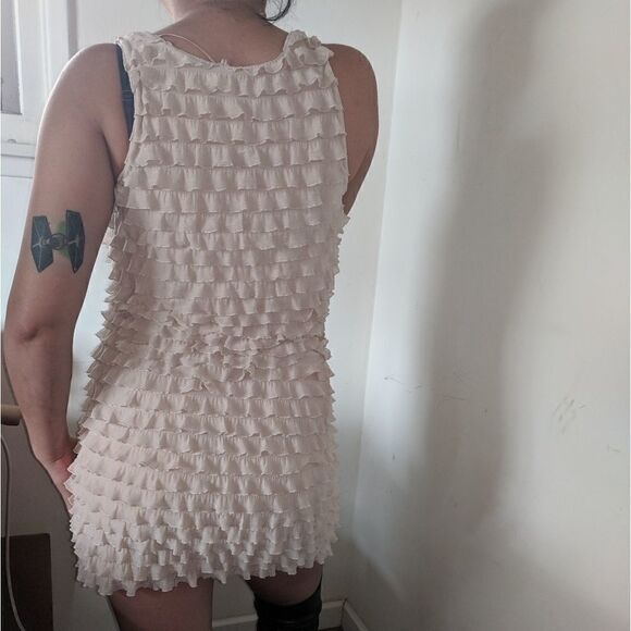 ZARA BASICS EVENING COLLECTION CHAMPAGNE DRESS SIZE S - Picture 2 of 5